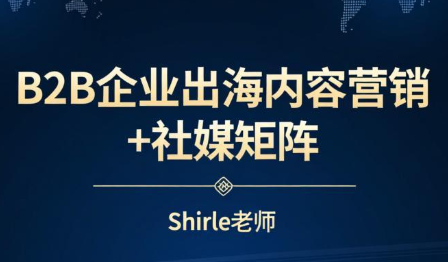 shirle老师·B2B企业出海内容营销+社媒矩阵-七州人网创