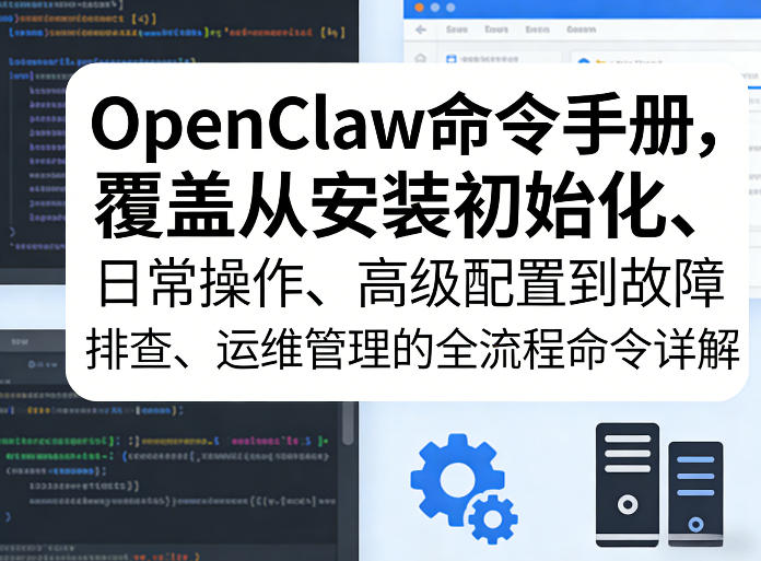 OpenClaw命令手册，覆盖从安装初始化、日常操作、高级配置到故障排查、运维管理的全流程命令详解-七州人网创