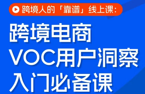 跨境电商VOC用户洞察入门必备课-七州人网创