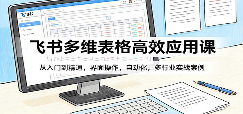 飞书多维表格高效应用课：从入门到精通，界面操作，自动化，多行业实战案例-七州人网创