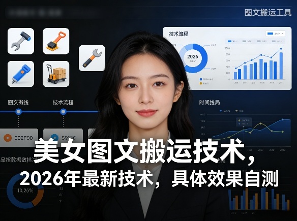 美女图文搬运技术，2026年最新技术，具体效果自测-七州人网创