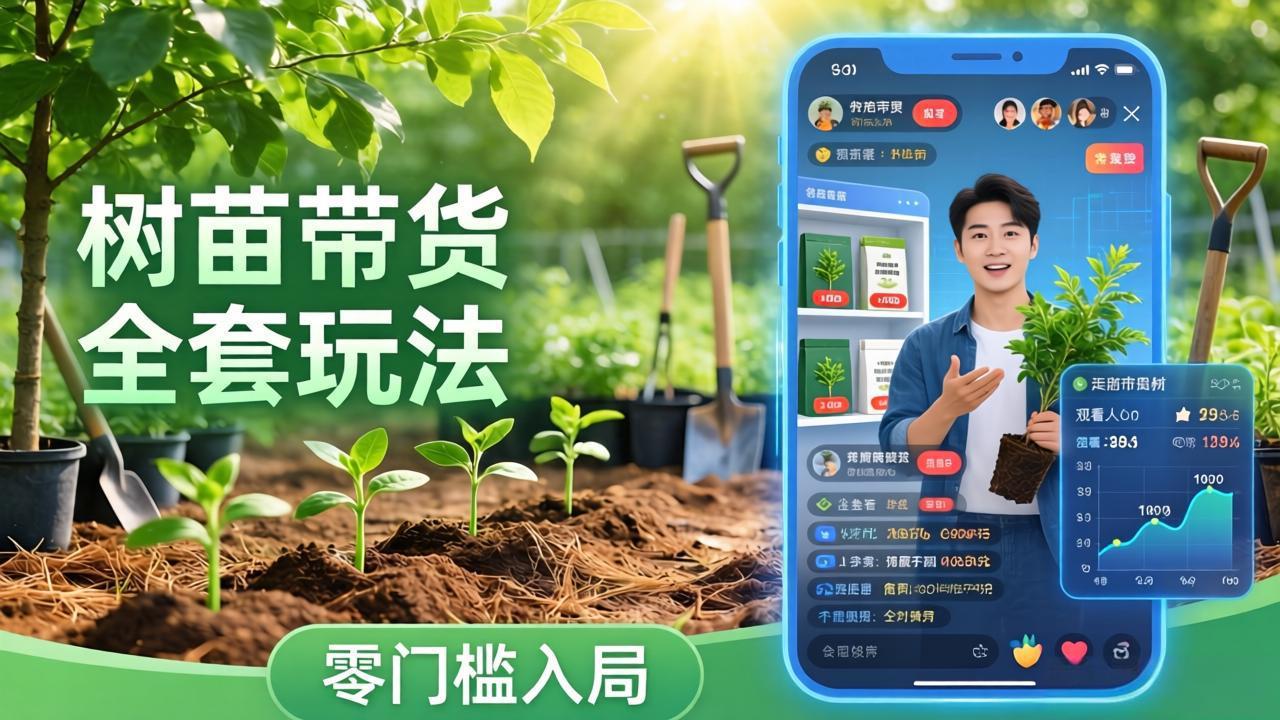 视频号AI树苗带货全套玩法：零门槛入局，掌握豆包、千问等AI工具制作树苗视频的全套流程-七州人网创