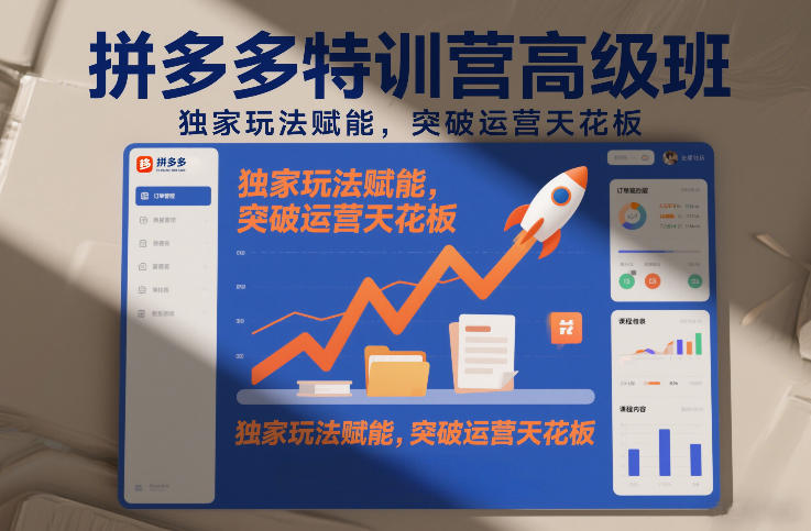 拼多多特训营高阶班，独家玩法赋能，突破运营天花板(更新26年3月19日)-七州人网创