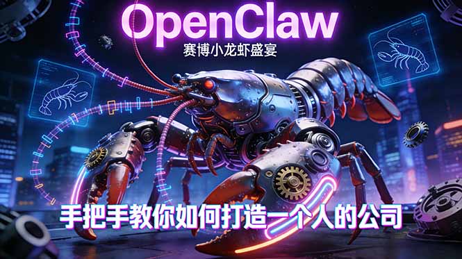 OpenClaw，小龙虾-从产品到爆款的成长之路，手把手教你如何打造一个人的公司-七州人网创