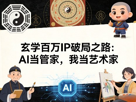 玄学百万IP破局之路：AI当管家，我当艺术家-七州人网创