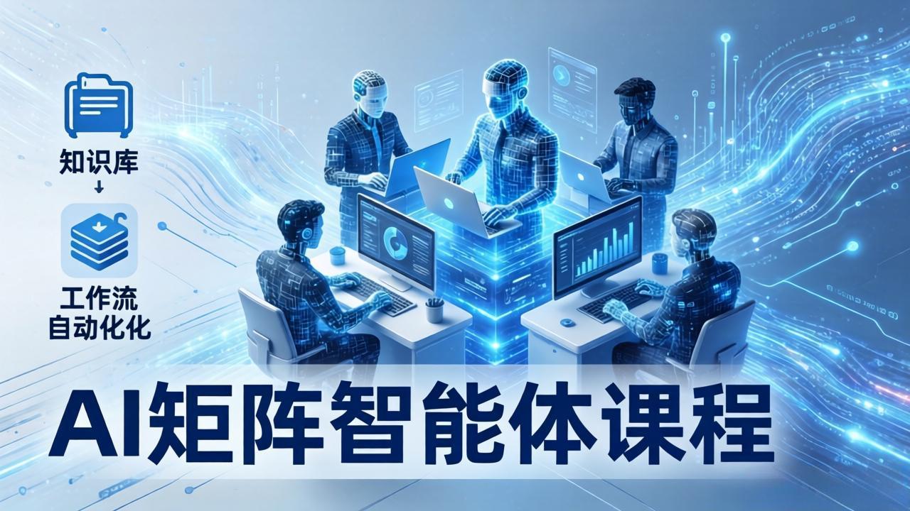 AI矩阵智能体实战：100个数字员工批量生产内容，文本知识库+工作流自动化全搞定-七州人网创
