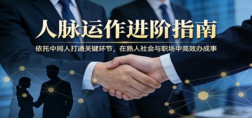 付费文章:人脉运作进阶指南,依托中间人打通关键环节,在熟人社会与职场中高效办成事-七州人网创