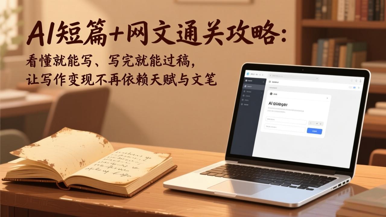 AI短篇+网文通关攻略-更新4月：看懂就能写、写完就能过稿，让写作变现不再依赖天赋与文笔-七州人网创