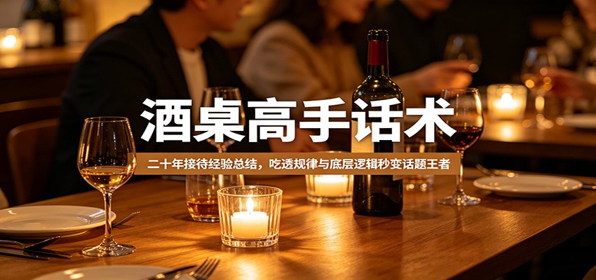 酒桌高手话术：二十年接待经验总结，吃透规律与底层逻辑秒变话题王者-七州人网创