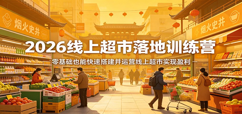 图片[1]-2026线上超市落地训练营，零基础也能快速搭建并运营线上超市实现盈利-七州人网创