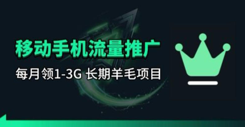 手机流量领取推广_每月一轮，刚需类的长期项目-七州人网创